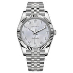 Datejust White Arabic Textured