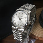 Datejust White Arabic Textured