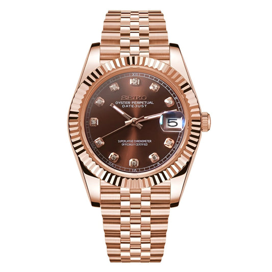 Datejust Chocolate Crystals | Rose Gold