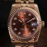 Datejust Chocolate Crystals | Rose Gold