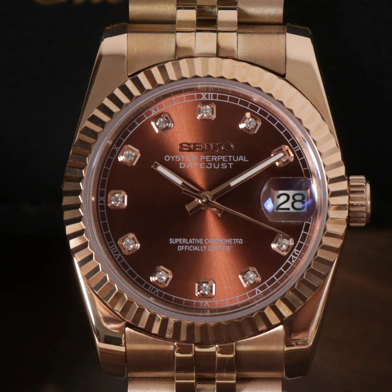Datejust Chocolate Crystals | Rose Gold