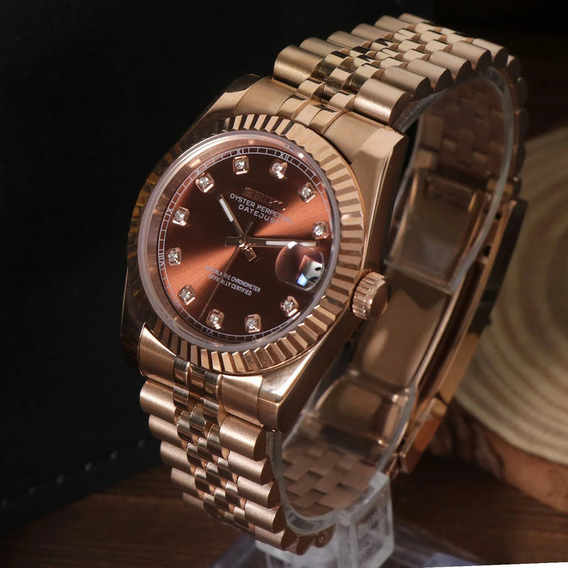 Datejust Chocolate Crystals | Rose Gold