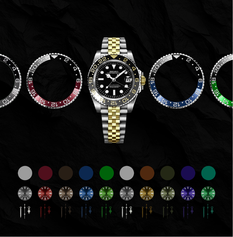 Watch with Different Bezels